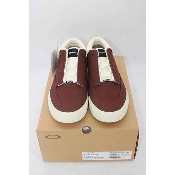 Oakley Low-top Vulcanised Canvas Shoes Grenache Size 10 Nwt - Picture 1 of 12